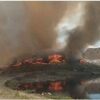 Incendiu cu degajări mari de fum la groapa de gunoi de lângă Galați. A fost emis un mesaj Ro Alert | VIDEO