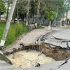 Slănic Prahova: Operaţiunile de umplere a craterului de pe strada 23 August au fost finalizate