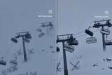 Pasageri din telescaun, surprinși la înălțime de rafale de vânt de 110 km/h, în Alpii italieni