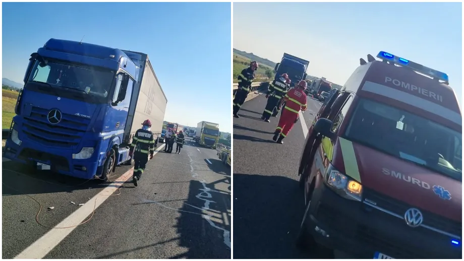 Șoferul TIR-ului în fața căruia s-au aruncat cei doi tineri, pe A1, face primele declarații despre tragedie