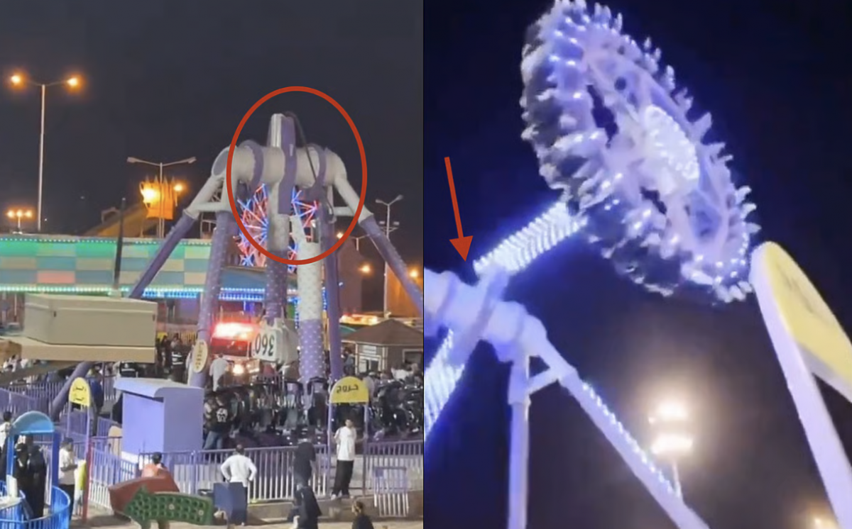 Panică într-un parc de distracții! Atracția 360 s-a rupt în timp ce se învârtea, iar oamenii au fost proiectați cu (…)