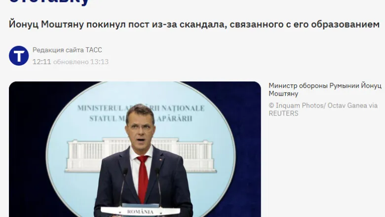 Rusia jubilează după demisia lui Moșteanu: presa de la Moscova transformă plecarea ministrului într-un eveniment (…)