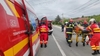 Accident teribil în Vaslui: O maşină şi două motociclete au fost implicite, una dintre motociclete a luat foc - (...)