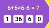 Test de inteligență | Alegeți varianta corectă: Cât face 6+6×6-6?