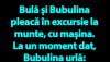 BANC | Bulă și Bubulina pleacă în excursie la munte, cu mașina