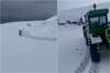 A nins pe Transalpina: strat de zăpadă de patru centimetri și gheață pe șosea. Avertisment pentru șoferi. VIDEO