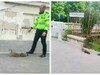 Imagini virale cu un polițist local din Cluj care ajută o rață cu boboci să ajungă înapoi în lac. ”Ce bine (...)
