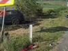 Accident violent pe DN 24, în Vaslui. Două motociclete și o mașină s-au ciocnit și au luat foc. Trei persoane au murit