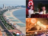 Kim Jong-Un, alături de soție și fiică, la inaugurarea unui nou resort de lux pe plajă. Imagini cu parada (…)