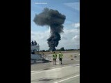 Un avion s-a prăbușit pe un aeroport din Marea Britanie. Martorii au văzut ”o minge uriașă de foc” | VIDEO