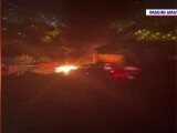 Incendiu puternic în Vitan. Cinci mașini distruse în curtea ADP