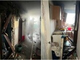 Explozie urmată de incendiu, într-un bloc din Balș. Planul Roșu de Intervenție a fost activat. FOTO