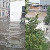 Furtună puternică în București. Străzi inundate, zeci de copaci căzuți și tramvaie blocate pe șine | GALERIE FOTO