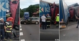 FOTO Coșmar rutier pe Valea Oltului: circulația, blocată pe ambele sensuri, după un accident cu două TIR-uri și un (…)