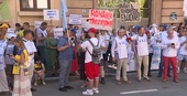 Profesorii, a cincea zi de proteste în fața Ministerului Educației
