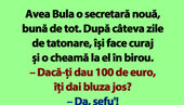 BANC | Bula și noua lui secretară