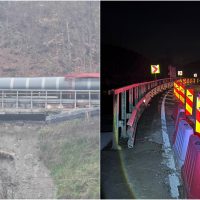 Prahova: Alunecare de teren sub structura DN1, în zona localității Comarnic. Șoferii sunt sfătuiți să respecte (…)