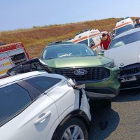 Accident în lanț pe A2. Cel puțin 6 mașini implicate