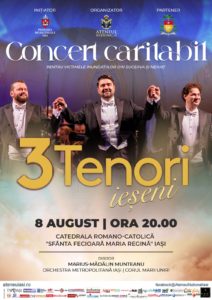 Concert caritabil 3 Tenori ieșeni – Solidaritate pentru victimele inundațiilor din Suceava și Neamț
