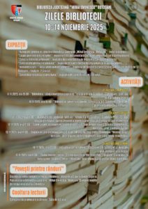 Zilele Bibliotecii Județene „Mihai Eminescu” Botoșani – o săptămână plină de cărți, povești și creativitate
