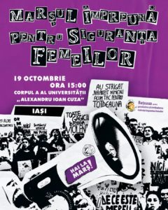 Marşul anual „Împreună pentru siguranţa femeilor” are loc în mai multe oraşe ale ţării