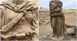 O statuie uimitoare care o înfățișează pe Atena, descoperită în Turcia