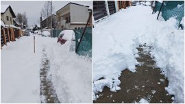 Cine trebuie să deszăpezească o stradă privată, de fapt. Ce prevede legea