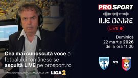 Ilie Dobre comentează LIVE pe ProSport.ro meciul F.C. Voluntari – Chindia Târgoviște, duminică, 22 martie 2026, de&nbsp;(…)