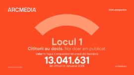 Locul 1. Două luni consecutiv. Peste 13 milioane de cititori. ARCMEDIA continuă să stabilească standardul în presa&nbsp;(…)