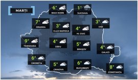 Vremea de mâine 23 decembrie. Temperaturi mai calde decât normalul înainte de Ajun. Maxime între 0 și 9°C