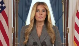 Melania Trump folosește podiumul Casei Albe pentru a nega orice legătură cu Epstein