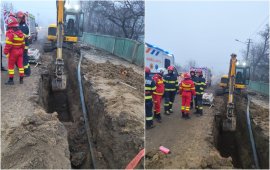 Intervenție contracronometru: muncitor din Suceava, prins sub un mal de pământ
