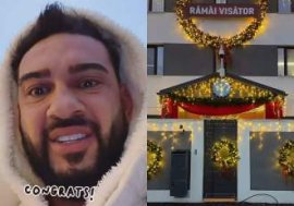 Dorian Popa a început să plângă când a văzut cum a fost decorată de Crăciun casa lui! Imagini spectaculoase