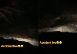 Accident filmat live pe TikTok, în Arad. Un tânăr a derapat pe zăpadă din cauza vitezei
