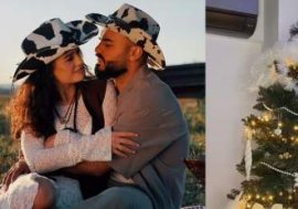 Cum arată bradul lui Jador! Artistul și soția lui, Oana, au optat pentru decorațiuni într-o singură nuanță