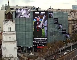 Omagiu pentru Mircea Lucescu în Bucureşti. „De la kilometrul 0 al României spre toată lumea fotbalului”