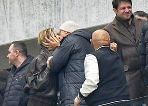 Boom, kiss! Sărbătoare vișinie pe teren, afecțiune în lojă: Dan și Diana Șucu nu s-au ferit