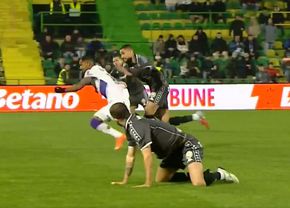 Fază controversată în FC Argeș - Rapid » 7 minute de analiză la VAR, după două greșeli uriașe în defensivă