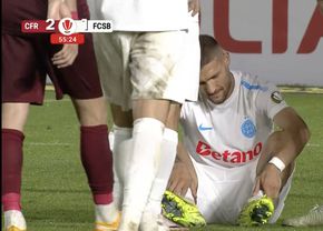 Daniel Bîrligea s-a accidentat în CFR Cluj - FCSB