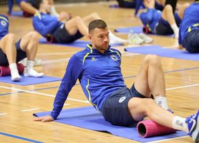 Antrenament neobișnuit înainte de meciul cu România » Bosnia s-a pregătit în interiorul hotelului