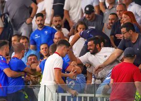 Haos după rezultatul-șoc din Liga Campionilor! Un agent de pază l-a lovit pe fotbalist