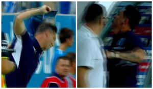 Mirel Rădoi, scandal la meciul cu Petrolul! S-a certat cu un suporter și a dat cu pumnul în banca de rezerve
