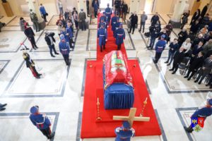 Sicriul cu rămăşiţele pământeşti ale domnitorului Grigore Alexandru Ghyka a ajuns la Focșani