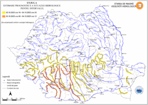 Risc de inundații în mai multe județe din România