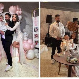 Iustina Loghin și Cornel Luchian de la „Insula Iubirii” au rupt turta fiicei lor. Ce a ales Ivana Nectaria de pe tavă