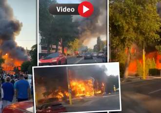 Incendiu puternic la clubul Bellagio din Mamaia! Flăcările au distrus aproape complet clădirea | VIDEO