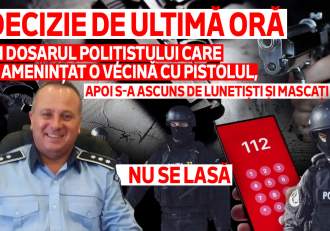 Decizie de ultimă oră în dosarul polițistului care a amenințat o vecină cu pistolul, apoi s-a ascuns de lunetiști și (…)