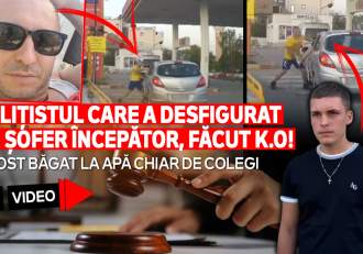 Polițistul care a desfigurat un șofer începător, făcut K.O! A fost băgat la apă chiar de colegi| VIDEO