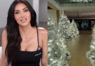 Kim Kardashian și-a transformat casa într-o pădure de brazi de Crăciun. Cum arată locuința divei