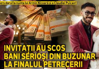 Cât a mers darul la nunta lui Armin Nicoară și a Claudiei Puican! Invitații au scos bani serioși din buzunar la (…)